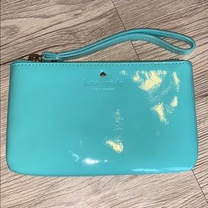 Kate Spade small Tiffany blue wristlet